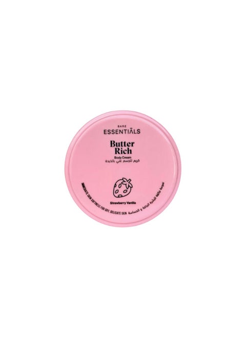 Butter Rich Body Cream  with Strawberry Vanilla