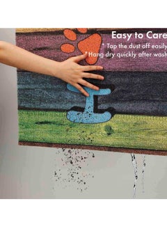 Generic 40*60cm Home Rainbow Series Entrance Door Mat Porch Dust-proof Wear-resistant Floor Mat Home Entrance Stepping Mat Dog Paw Print (HOME-2)  - Image 5