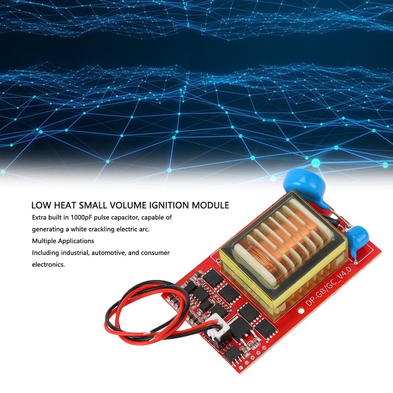 Zunate High Voltage Pulse Generator Module, 24W DC Ignition Component with 1000pF Capacitor for Industrial and Automotive Applications with 1.5cm Arc Distance - Image 4