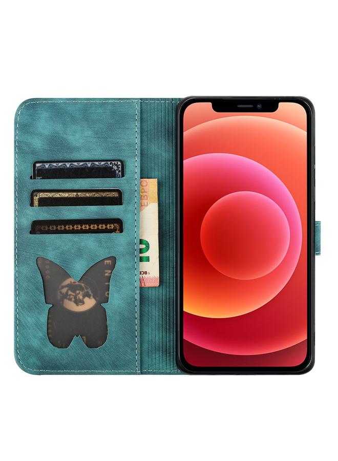 S-TOP Case For iPhone 12 Pro Max Butterfly Cat Embossing Flip Leather Phone Case - Image 4