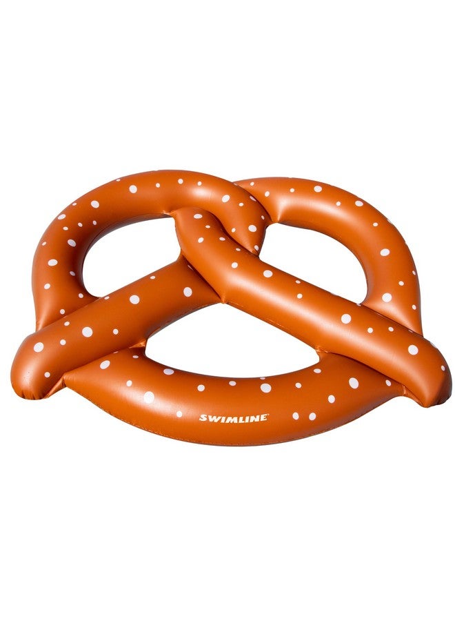 سويم لاين مقعد سباحة عائم قابل للنفخ على شكل بريتزل عملاق من سويم لاين، عبوة من قطعة واحدة - Image 1