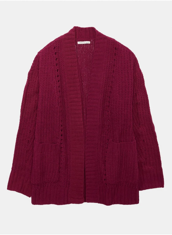 American Eagle AE Open Chenille Cardigan