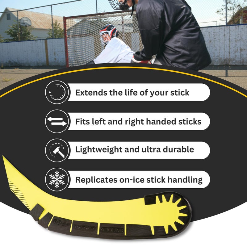 Wraparound Hockey Stick Blade Protector for Off Ice Training, Street Hockey - Long Lasting -Cuts to Fit Kids, Intermediate, Senior Sticks - Hockey Training Equipment, Accessories, Gear (Black, 1 Pack) - Image 4