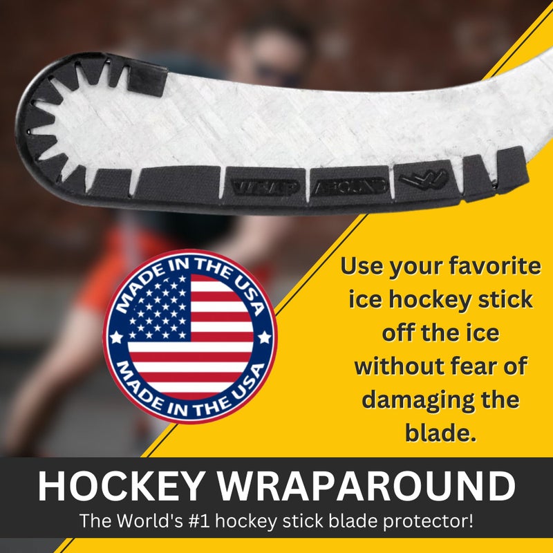 Wraparound Hockey Stick Blade Protector for Off Ice Training, Street Hockey - Long Lasting -Cuts to Fit Kids, Intermediate, Senior Sticks - Hockey Training Equipment, Accessories, Gear (Black, 1 Pack) - Image 3