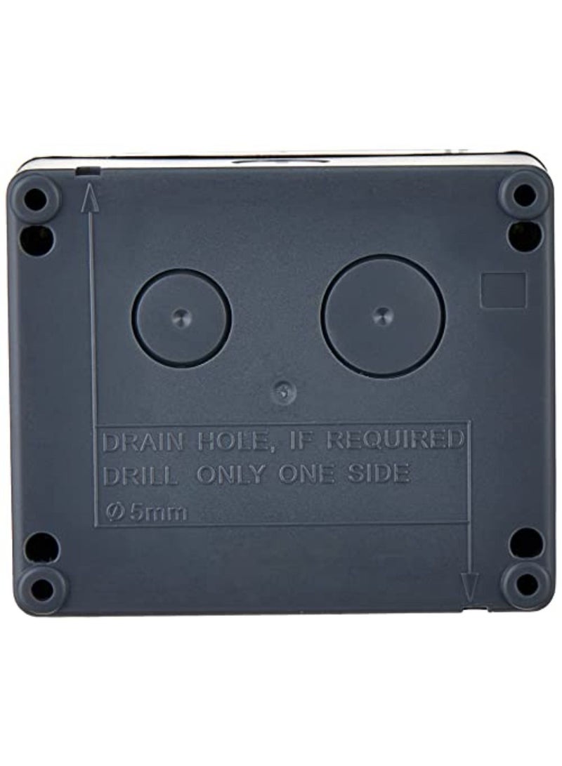 Schneider Gwp3010 Exclusive Weatherproof Double Pole Switched Socket (13 A, 230Vac, 1 Gang, Grey) - Image 2