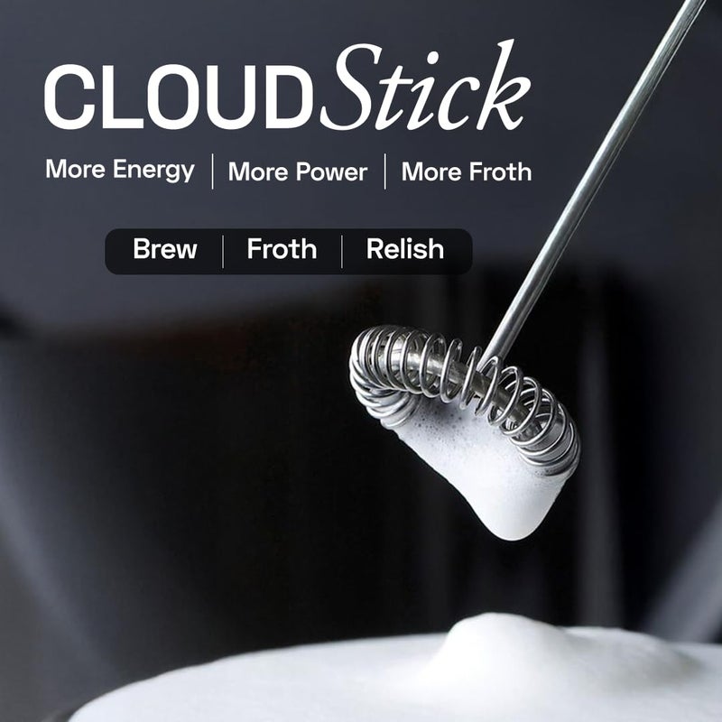 Ace Blend Cloudstick Coffee Frother Electric | Battery Operated Portable Foam Maker | Stainless Steel Electric Whisk, Mini Foamer for Lattes, Cappuccino, Frappe, Mocha for Kitchen Use - Image 3