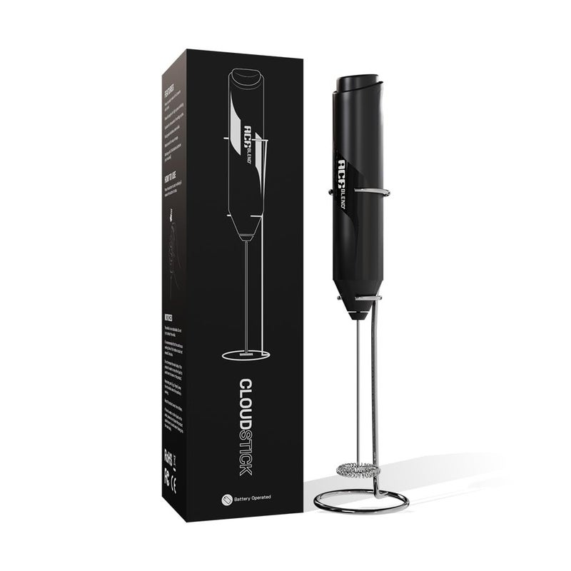 Ace Blend Cloudstick Coffee Frother Electric | Battery Operated Portable Foam Maker | Stainless Steel Electric Whisk, Mini Foamer for Lattes, Cappuccino, Frappe, Mocha for Kitchen Use - Image 1