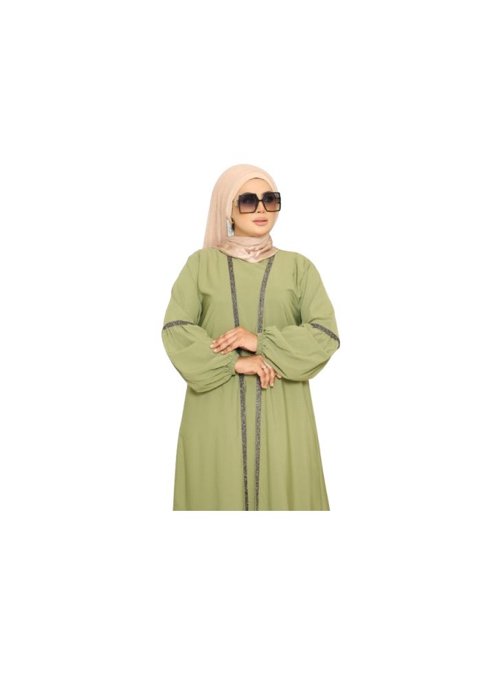ماركة غير محددة عباية روب تلبيسه قط بدون طرحه الخامة كريب المقاس فري سايز تلبس لحد 90 كيلو للنساء  - Image 2