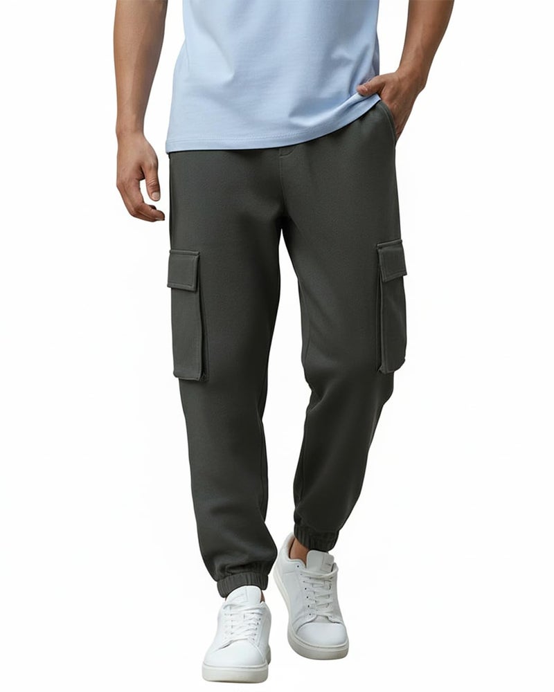 Bewakoof Air 1.0 Men's Solid Oversized Joggers_552890_Grey_M, Mid Rise - Image 5