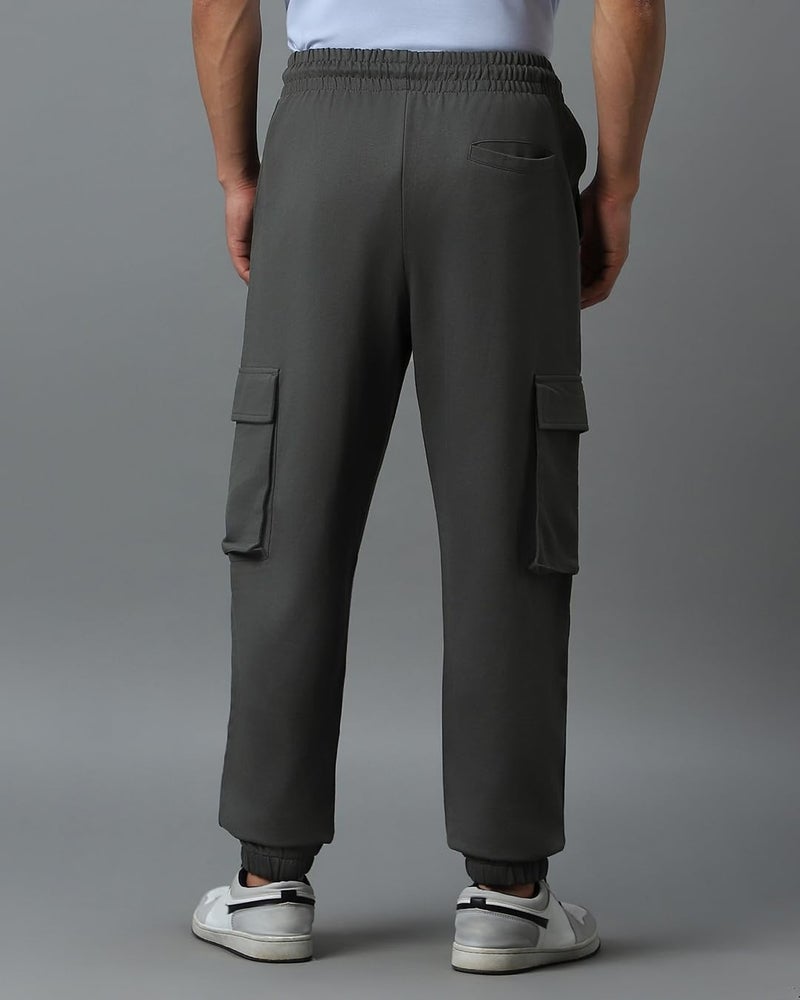 Bewakoof Air 1.0 Men's Solid Oversized Joggers_552890_Grey_M, Mid Rise - Image 2