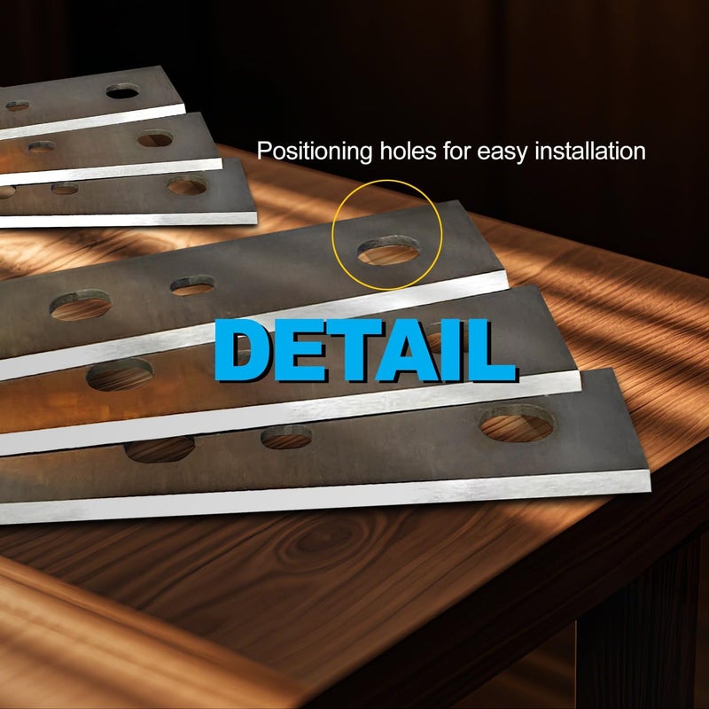 Asieg Tool DW734 Planer Blades Knives for DeWalt DW734 7342 Thickness Planers with 12.5 inch HSS Replacement Heat Treated Double edge 2 Set (6 pcs) - Image 3