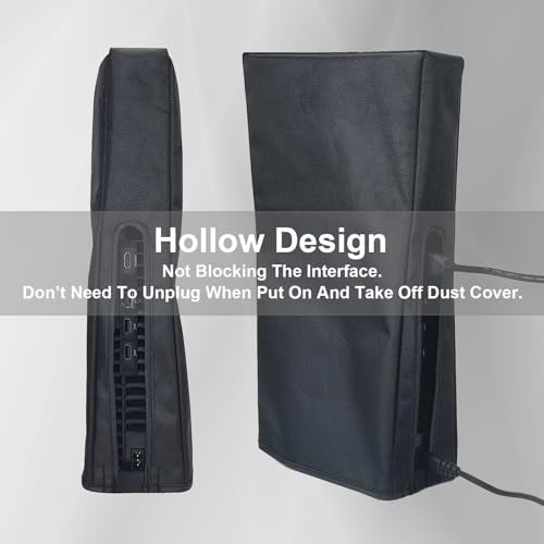 EMiEN Dust Cover for PS5 Pro Console. EMiEN Oxford Fabric Anti-Scratch Waterproof Dust Guard with Back Cable Port Compatible with Sony PlayStation 5 Pro Digital & Disk Version - Image 3