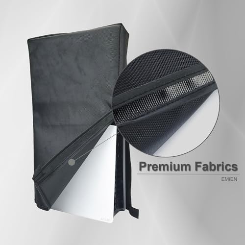 EMiEN Dust Cover for PS5 Pro Console. EMiEN Oxford Fabric Anti-Scratch Waterproof Dust Guard with Back Cable Port Compatible with Sony PlayStation 5 Pro Digital & Disk Version - Image 4