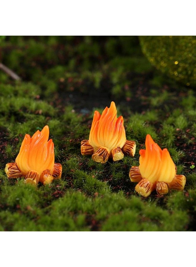 Toyvian 10Pcs Miniature Campfire Dollhouse Fire Ornament Decor Model Fire Model Handicraft Fake Fire Kids Pretend Toy Resin Bonfire Model Miniature Decoration - Image 4