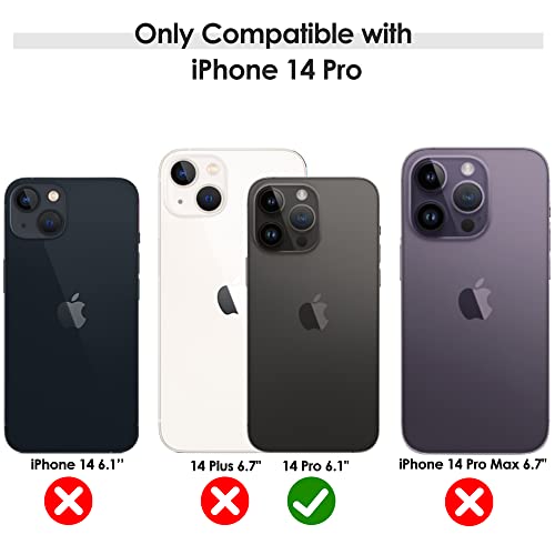 LOHASIC Designed for iPhone 14 Pro Case, Business Leather Classy Magnetic Back Cover Shockproof Protective Compatible with Mag-Safe Phone Cases for iPhone 14 Pro 6.1 inch 2022 - Black - Image 2