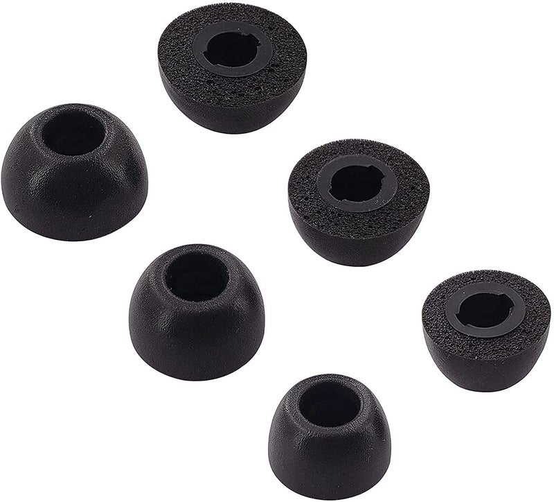 ALXCD Foam Eartips Compatible with Skullcandy Sesh Evo Indy Earbuds, SML 3 Sizes 3 Pairs Soft Memory Foam Ear Tips Earbuds Foam Tips, Compatible with Skullcandy Earbuds Sesh Evo Indy Evo, Black SML - Image 2