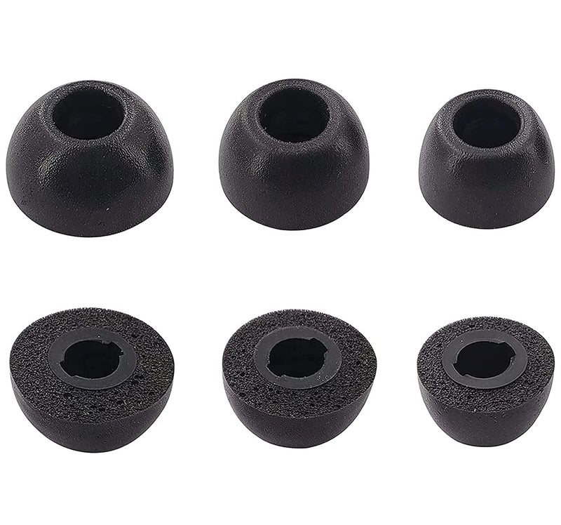 ALXCD Foam Eartips Compatible with Skullcandy Sesh Evo Indy Earbuds, SML 3 Sizes 3 Pairs Soft Memory Foam Ear Tips Earbuds Foam Tips, Compatible with Skullcandy Earbuds Sesh Evo Indy Evo, Black SML - Image 1