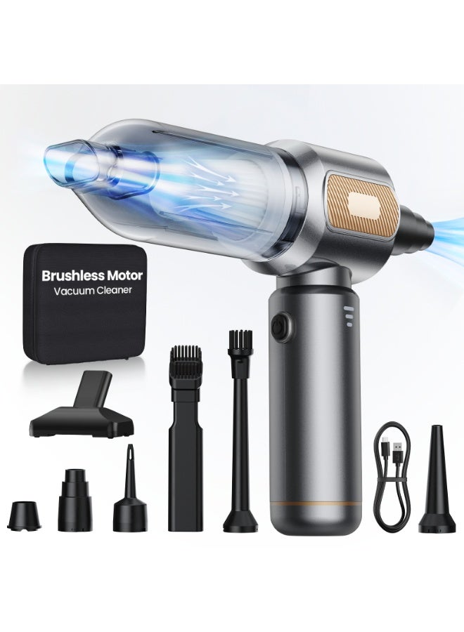 Kingone Car Vacuum Cleaner Cordless, 22000PA High Power Strong Suction Handheld Vacuum, 4 in1 Portable Compressed Air Duster, Rechargeable Mini Vacuum with 3 Speed Modes for Car, Home, Office - Image 1