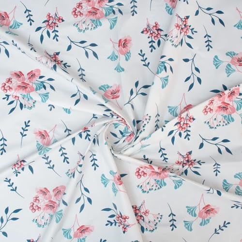 Wings Star Elastic Fitted Bedsheet | Cotton Bedsheet King Size Bed with 2 Pillow Covers 78X72- Fitted Sheet | Cotton Mattress Protector Bedsheet | Bedsheet for Double Bed - White Cheery Blossom - Image 4