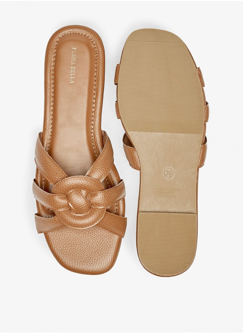 Flora Bella By Shoexpress - Womens Open Toe Slip-On Sandals - Image 1