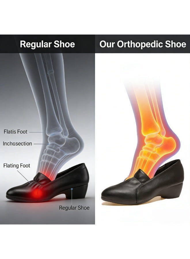 ساندالات نسائية ذات قواعد سميكة، بتصميم فتحات في حزام الكاحل مريح، مصنوعة من الجلد - Image 5