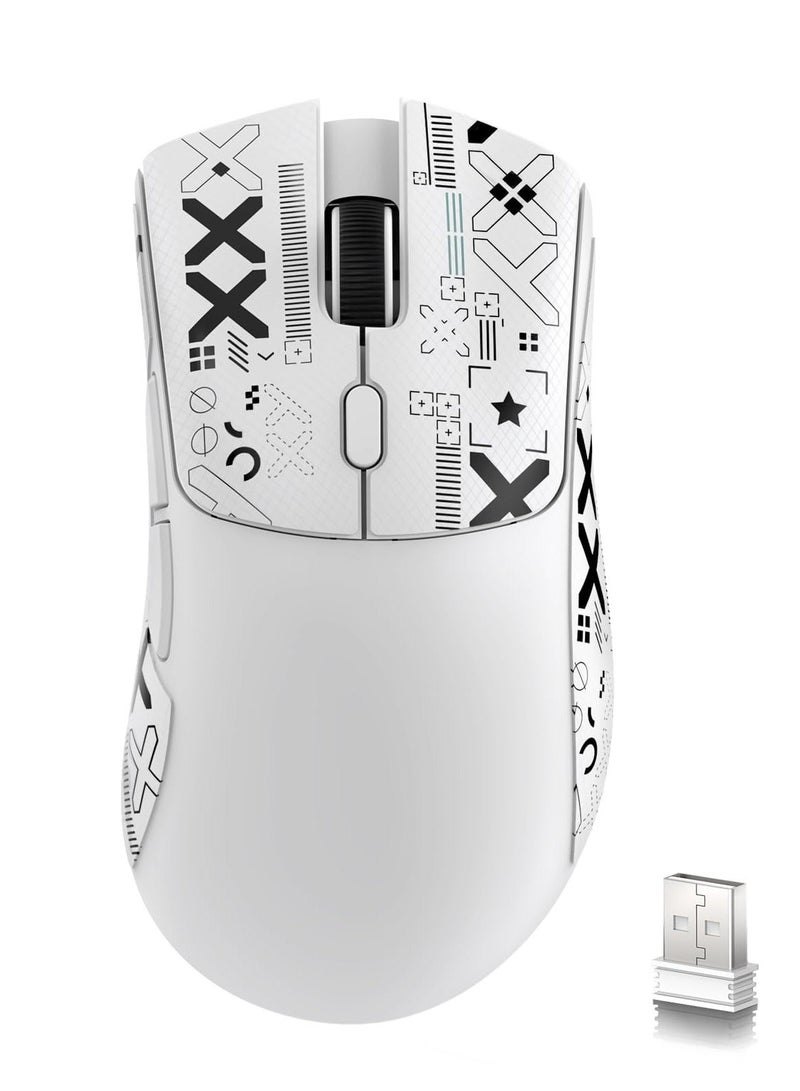 Attack Shark X68 HE Gaming Keyboard & R1 Mouse Combo,8KHz Magnetic Switch Keyboard, 16.8M RGB, Custom Actuation, 55g Ultra-Light Mouse with 18,000 DPI & Tri-Mode Connectivity for Esport Gamer-White - Image 3
