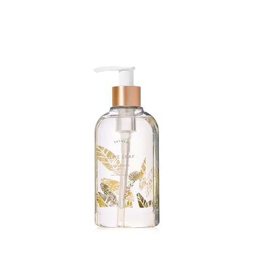 Thymes Moisturizing Hand Wash Soap with Pump - Luxury Hand Soap Gently Cleanses & Moisturizes - Skin Care with Glycerin & Olive Oil - Herbaceous, Fresh Fragrance (Olive Leaf, 8.25 oz) - Image 1
