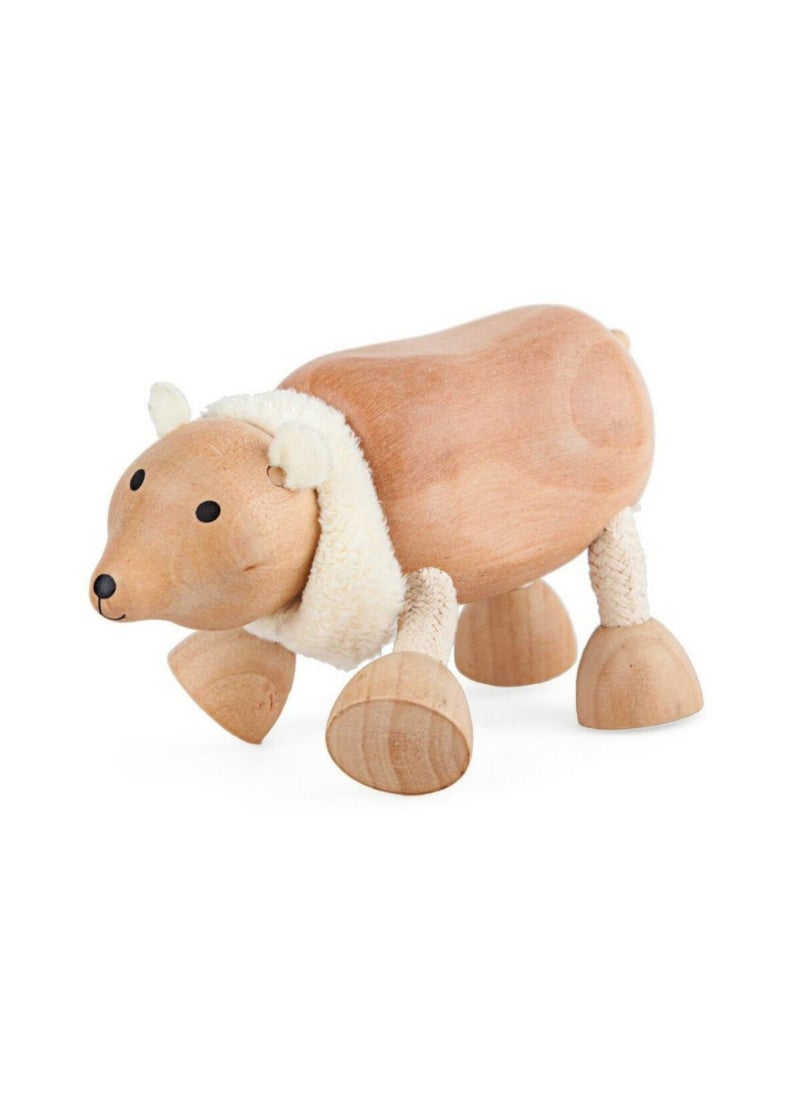 Anamalz Polar Bear Wooden Toy