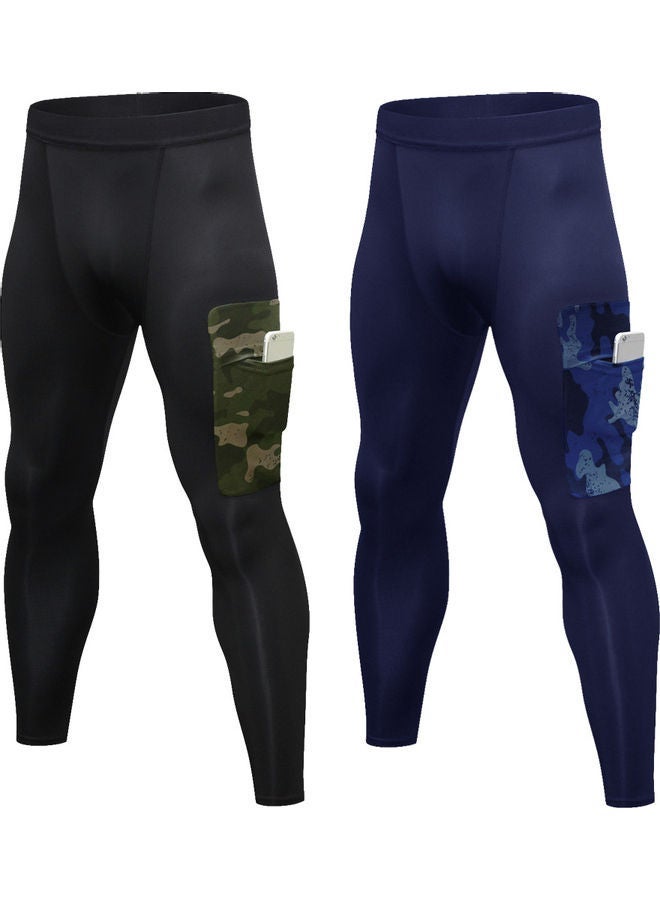NIBEMINENT Pack Of 2 Pro Fitness Running Quick-Drying Pants XL - Image 1