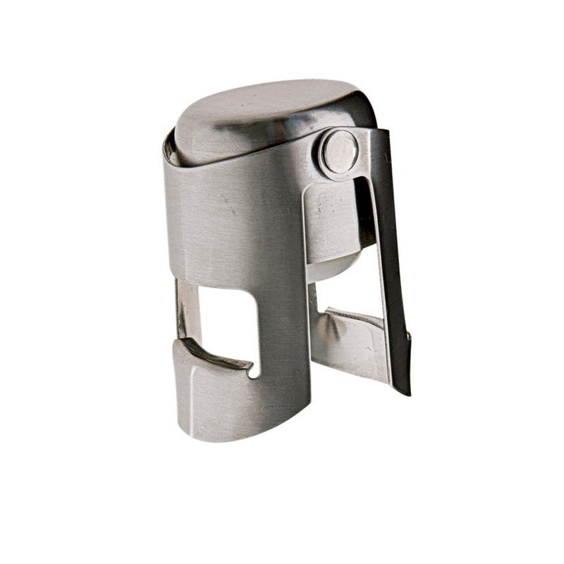 BarCraft Champagne Stopper with Luxury Polished Finish Stainless Steel Silver