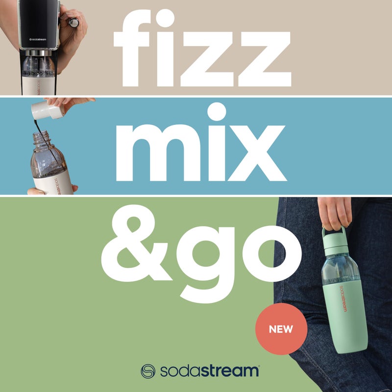 sodastreamÂ® Fizz & Go Easy Mix Carbonating Bottle - Sand, 23.7 Fl Oz - Image 4