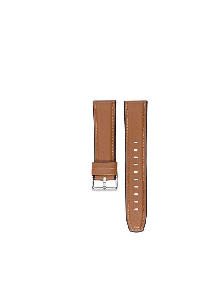 Leather Replacement Strap 20mm For Xiaomi Amazfit GTR 42mm - Camel - Image 2