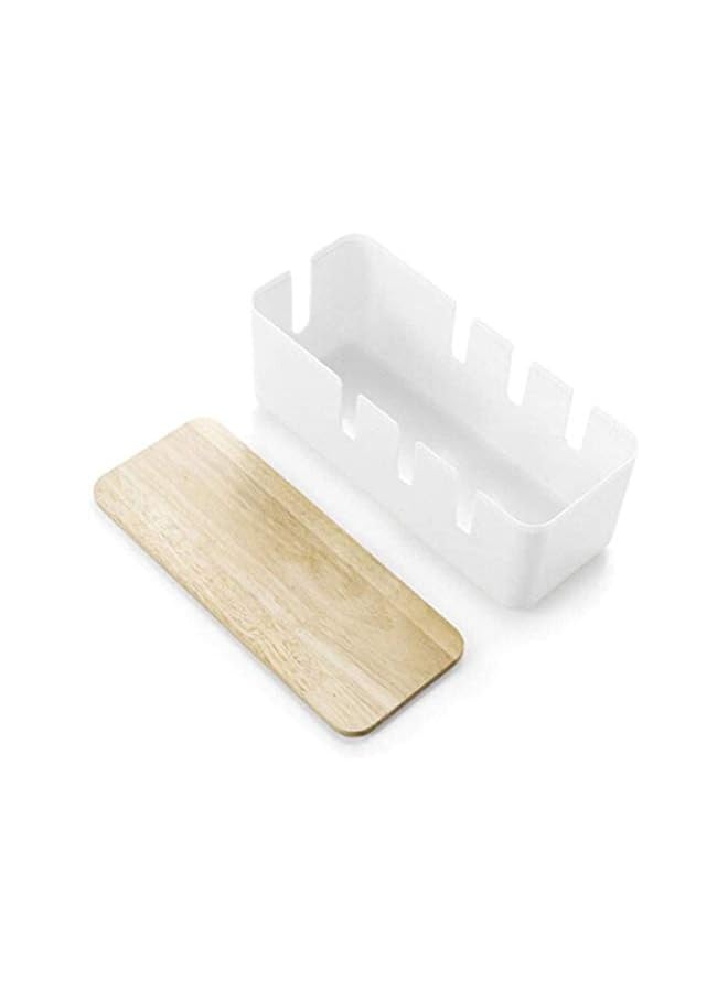 FRIUSATE Electric Cable Tidy Box With Wooden Cover (30 x12 x 11cm) - Image 3