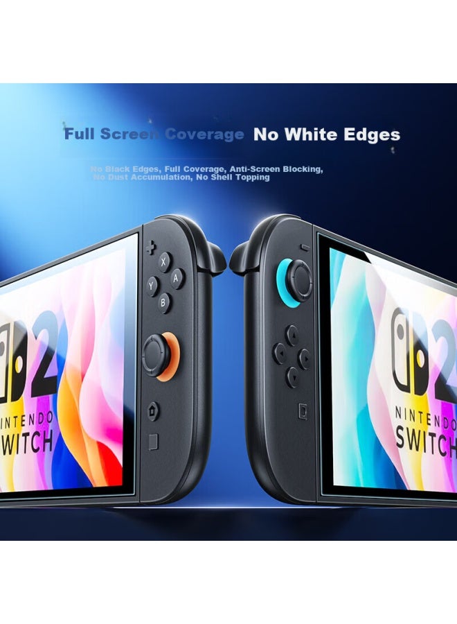 SmartDevil Shanmo Compatible With Switch 2 Tempered Glass Screen Protector, Nintendo Switch 2 Tempered Glass Screen Protector Standard Full-Screen Extended Battery Version, High-Definition Anti-Glare Gaming Console Screen Protector Protective Film - Image 4