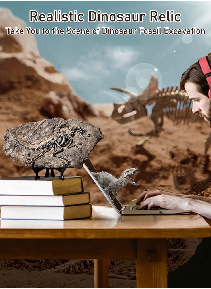 Perfii - Handcrafted Dinosaur Skeleton Model - Resin Fossils Sculpture with Realistic Details, High Durability, Low Maintainance and a Perfect Home or Office Decoration - Image 1