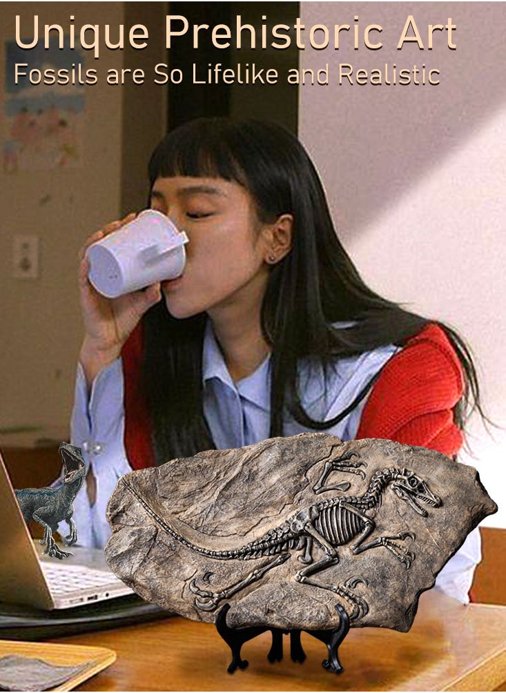 Perfii - Handcrafted Dinosaur Skeleton Model - Resin Fossils Sculpture with Realistic Details, High Durability, Low Maintainance and a Perfect Home or Office Decoration - Image 1