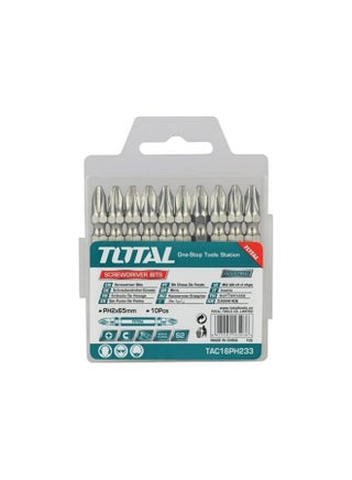 سن مفك عادة وصليبة 10 قطع TOTAL