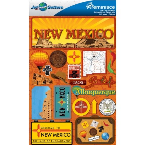 Reminisce Jet Setters 2 3-Dimensional Sticker, New Mexico - Image 5