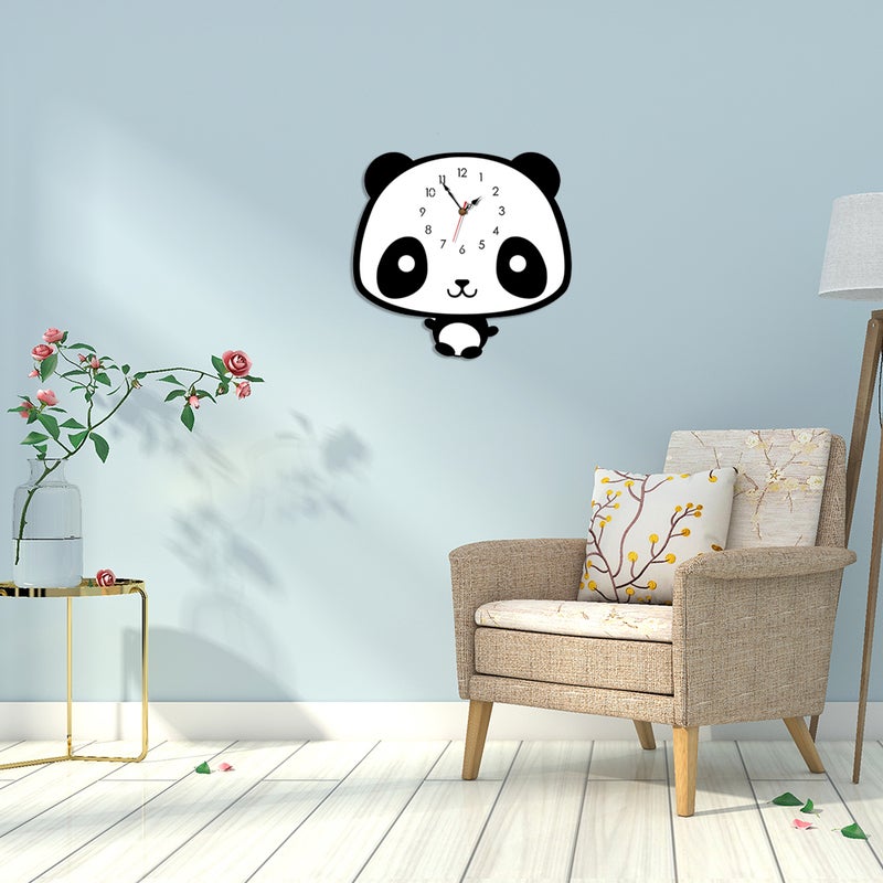 🏠 ساعة حائط شكل كرتونية صامتة 28x26 سم للغرف المنزلية بدون بطارية لون أسود - Image 4