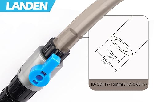 LANDEN Filter Hose Tubing for Aquarium Filter System, Connecting Canister Filter and Lily Pipe, PVC, Tinted Hose, 12/16mm 11.5ft (3.5m) - Image 4