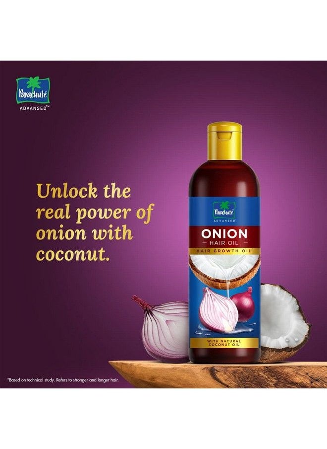 Parachute Advansed - Onion Hair Oil Hair Growth Oil Reduces Hairfall 200Ml & Livon Hair Serum For Women & Men All Hair Types Smooth Frizz Free & Glossy Hair 50 Ml - Image 1