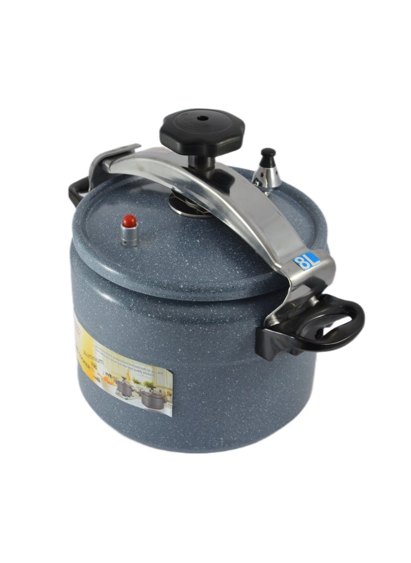 Homemaker 24 cm / 8 ltNone Ceramic Coating Aluminium Pressure Cooker with Induction Base - 24cm - 8 Liter Capacity - Grey Grey  - Image 3