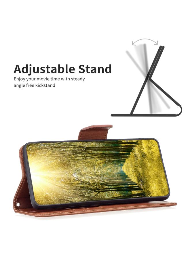 S-TOP Case For Motorola Moto G34 5G / G45 5G Lambskin Texture Pure Color Flip Leather Phone Case - Image 5