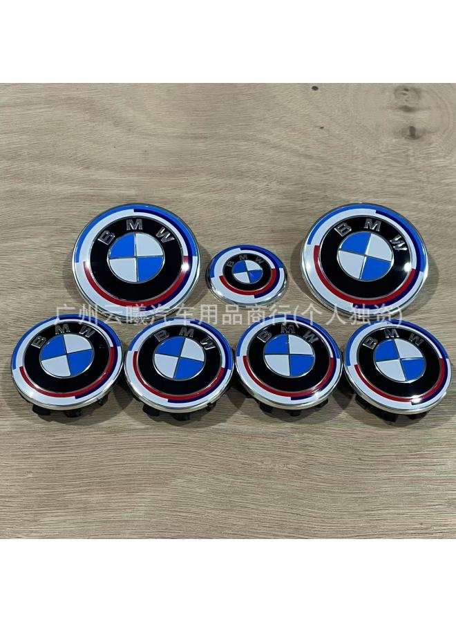 Suitable For Bmw Original Car Logo 82mm74mm Original Black Bottom Front And Rear Logo Hood Trunk Car Logo