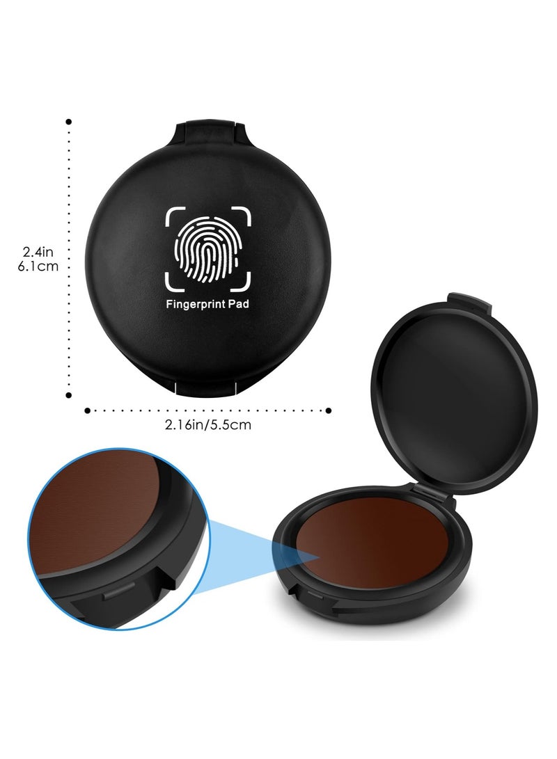 SOLARAE 6 Pack Red Thumbprint Ink Pads for Notary Supplies, Fingerprint Cards, and Law Enforcement Identification - Ideal for Office Workers and Business Owners. - Image 5