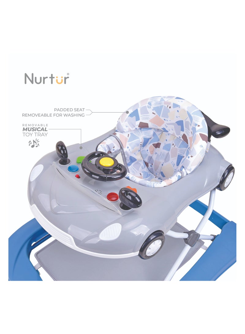 Nurtur 4 In 1 Baby Multi Walker-rocking Function- Music - 5 Height Adjustment- feeding table, car mould, easy fold - Multi - Image 2