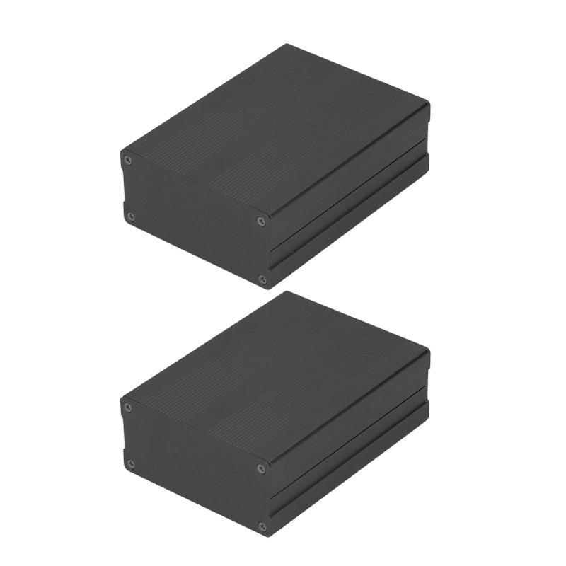 Electronic Project Box Split Type Surface Sandblasting Oxidation Aluminum Alloy Power Junction Case Black - Image 1