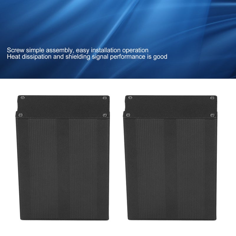 Electronic Project Box Split Type Surface Sandblasting Oxidation Aluminum Alloy Power Junction Case Black - Image 4
