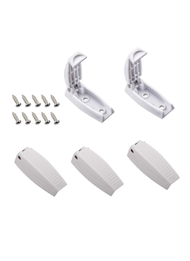 Y&D - RV Door Holder, 5Pcs White Camper Keep The Baggage Open, for RV, Trailer, Vans, Storage Door,Durable Material and Simple Installation- - Image 1