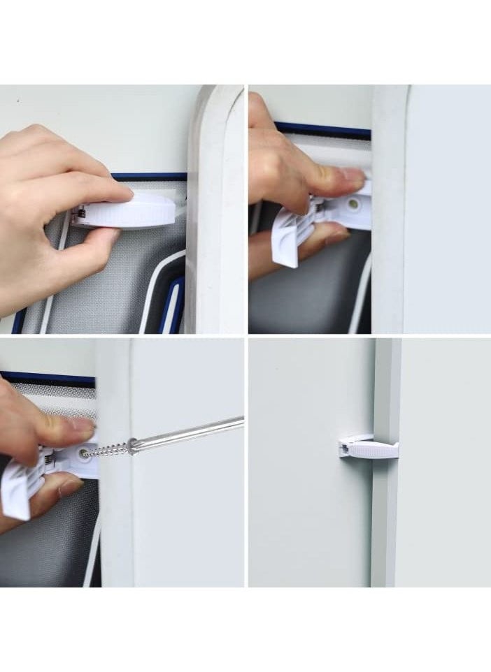 Y&D - RV Door Holder, 5Pcs White Camper Keep The Baggage Open, for RV, Trailer, Vans, Storage Door,Durable Material and Simple Installation- - Image 1